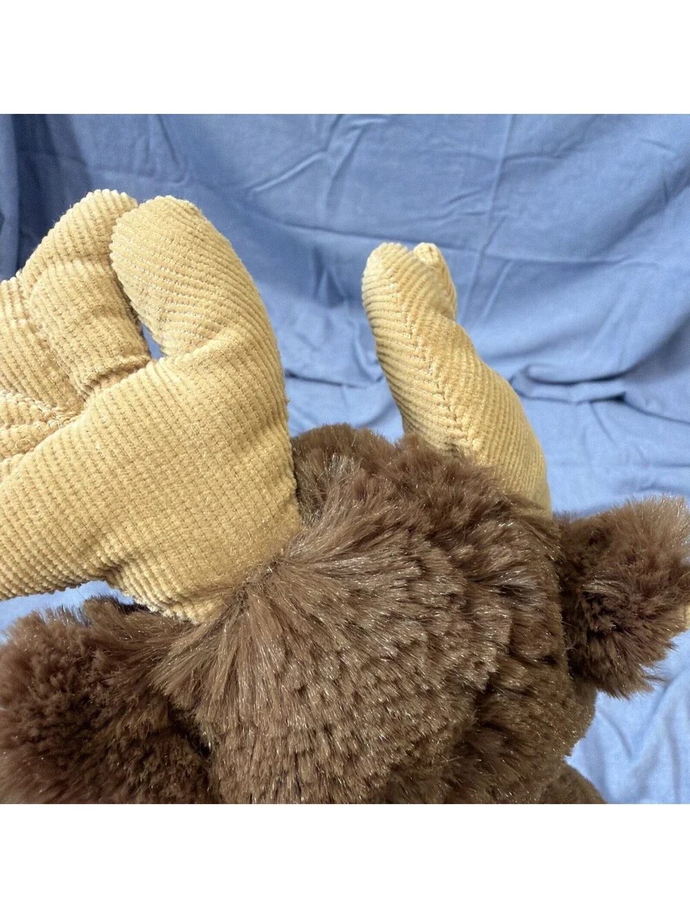 Boyd Bear 2013 Moose With Orange Bowtie Corduroy Horns Beanbag Weighted Soft